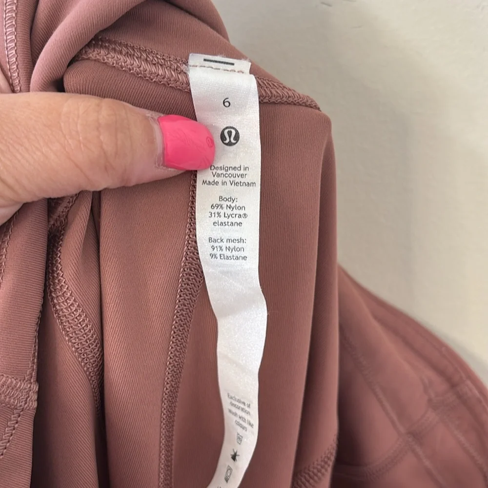 Lululemon Pace Rival High-Rise Crop 22” Leggings Spiced Chai Size 6 - Picture 9 of 10